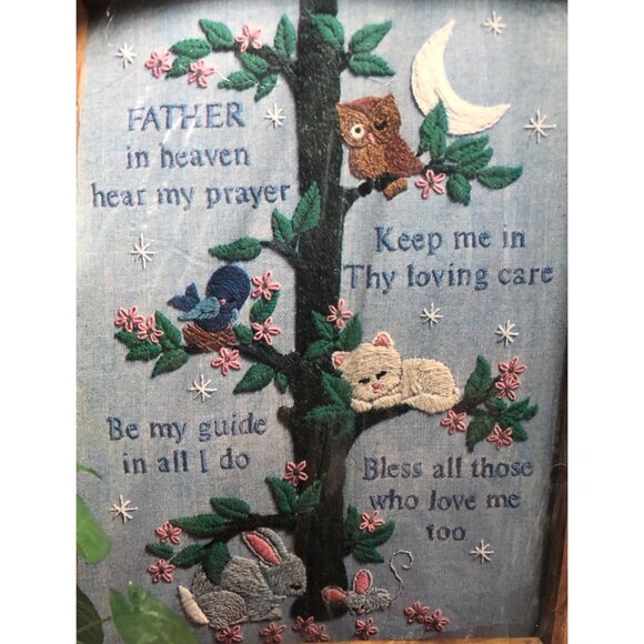 Embroidery Kit Vtg Creative Circle 0302 Childs Prayer 12"X16" Finished Size - Picture 1 of 2